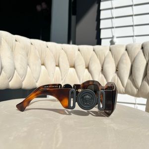 VERSACE unisex glasses black and brown Medusa glasses